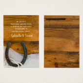 Hoefijzer Pearl Country Weddenschap Charity Favor  Visitekaartjes (Voorkant /achterkant)