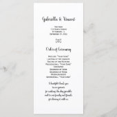 Hoefijzer Pearls country Western Wedding Programme Programmakaart (Achterkant)