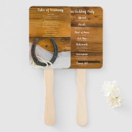 Hoefijzer Pearls Country Western Wedding Programs Handwaaier