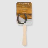 Hoefijzer Pearls Country Western Wedding Programs Handwaaier (Voorkant)