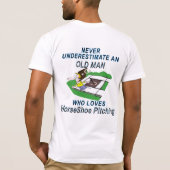 Hoefijzer Pitching Bella Canvas Pocket T T-shirt (Achterkant)