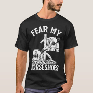 Hoefijzer Pitching Game Angst voor mijn Hoefijzers T-shirt
