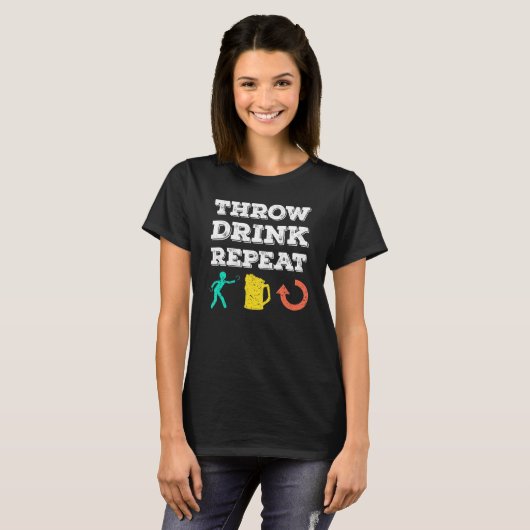 Hoefijzer Pitching Game Cute Throwers Mannen Vrouw T-shirt (Voorkant volledig)