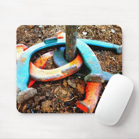 Hoefijzer Pitching Gifts Mousepad Muismat (Met muis)