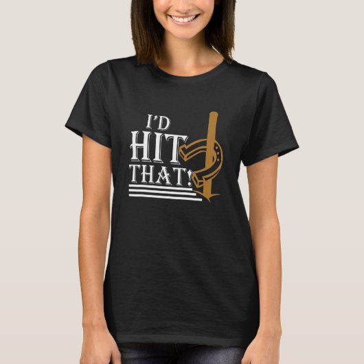 Hoefijzer Pitching Horse Fun Pitcher Game T-shirt (Voorkant)