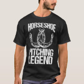 Hoefijzer Pitching Legend Backyard Picnic Toss Gam T-shirt (Voorkant)
