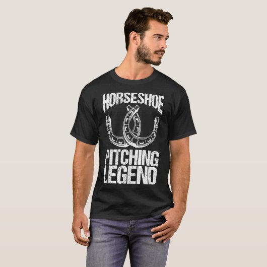 Hoefijzer Pitching Legend Backyard Picnic Toss Gam T-shirt (Voorkant volledig)