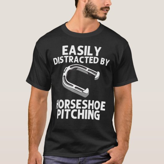 Hoefijzer Pitching Mannen Vrouwen Hoefijzer Pitche T-shirt (Voorkant)