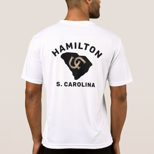 Hoefijzer Pitching South Carolina Kaart Gepersonal T-shirt (Achterkant)