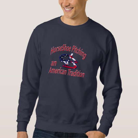 hoefijzer Pitching Sweat Shirt-American Tradition Trui (Voorkant)