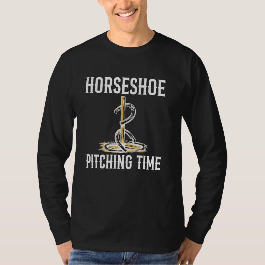 Hoefijzer pitching time t-shirt (Voorkant)