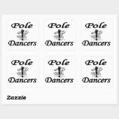 Hoefijzer Pole Dancers Stickers (Vel)