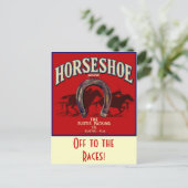 Hoefijzer Racer Briefkaart (Staand voorkant)