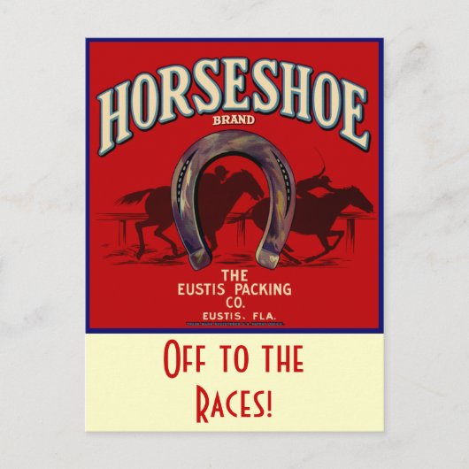Hoefijzer Racer Briefkaart (Voorkant)