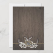 Hoefijzer repetitie dineruitnodigingen kaart (Achterkant)