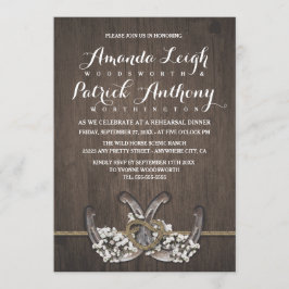 Hoefijzer repetitie dineruitnodigingen kaart