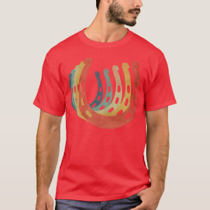 Hoefijzer Retro Kleur grappig T-shirt