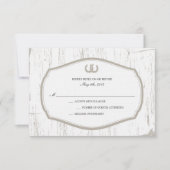 Hoefijzer Rustic Barn Wedding RSVP (Voorkant)