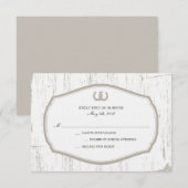 Hoefijzer Rustic Barn Wedding RSVP Kaartje (Voorkant / Achterkant)