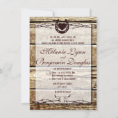 Hoefijzer Rustic Wedding Kaart (Voorkant)