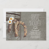 Hoefijzer rustiek land vrijgezellenfeest kaart (Voorkant)