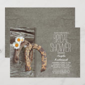 Hoefijzer rustiek land vrijgezellenfeest kaart (Voorkant / Achterkant)