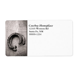 Hoefijzer  Sepia Fotografie Verzendlabel