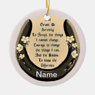 Hoefijzer Serenity Prayer ornament