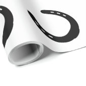 Hoefijzer Silhouette Equestrian Horse Lover Cowboy Cadeaupapier (Rol Hoek)