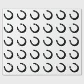 Hoefijzer Silhouette Equestrian Horse Lover Cowboy Cadeaupapier (Vlak)