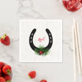 Hoefijzer Silhouette kerstGreenery NAME Servet (Insitu)