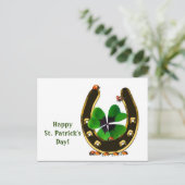 Hoefijzer St. Patrick's Day Briefkaart (Staand voorkant)
