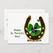 Hoefijzer St. Patrick's Day Briefkaart (Voorkant / Achterkant)