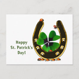 Hoefijzer St. Patrick's Day Briefkaart