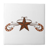 Hoefijzer Star Scroll Tegeltje (Voorkant)