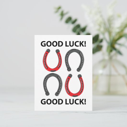 Hoefijzer Succes Hoefijzer Briefkaart (Staand voorkant)