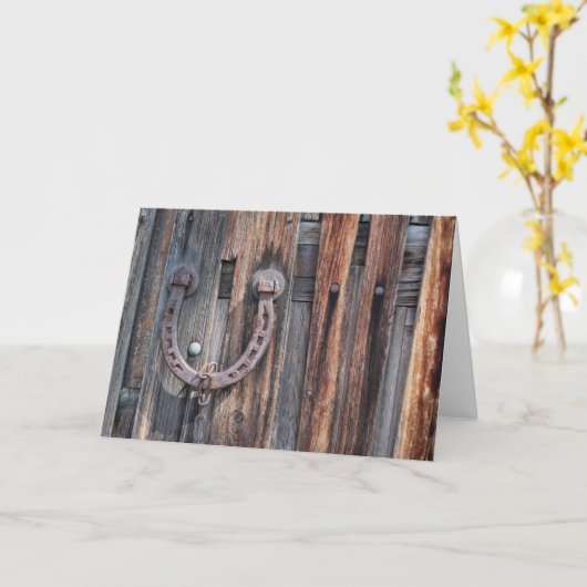 Hoefijzer succes kaart (Gele Bloem)