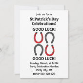 Hoefijzer Succes St Patrick's Day Hoefijzer Kaart (Voorkant)