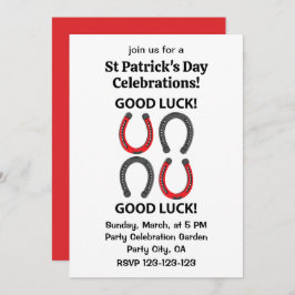 Hoefijzer Succes St Patrick's Day Hoefijzer Kaart