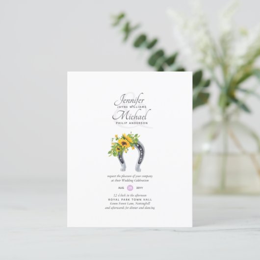 Hoefijzer Sunflower by Low Budget Wedding Network® (Staand voorkant)