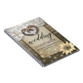 Hoefijzer Sunflower Wood Land Weddenschap Notitieboek (Rechterzijde)