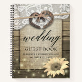 Hoefijzer Sunflower Wood Land Weddenschap Notitieboek (Voorkant)