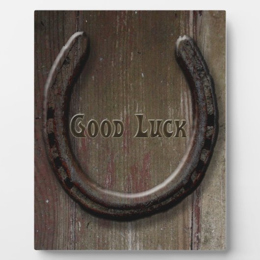 Hoefijzer Symbool Plaque Fotoplaat (Voorkant)