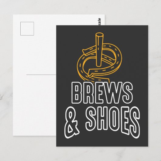 Hoefijzer Throwing Pitcher Horse Cowboy Briefkaart (Voorkant / Achterkant)