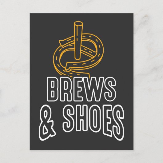 Hoefijzer Throwing Pitcher Horse Cowboy Briefkaart (Voorkant)