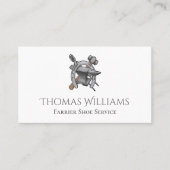 Hoefijzer Tools Equestrian Horse Farrier Visitekaartje (Voorkant)