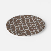 Hoefijzer van het land papieren bordje (Gekanteld)