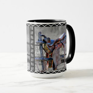 Hoefijzer van het paardenzadelkorralfhek mok