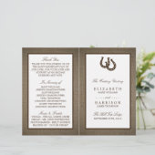 Hoefijzer van het rustige land op de bruiloft (Staand voorkant)