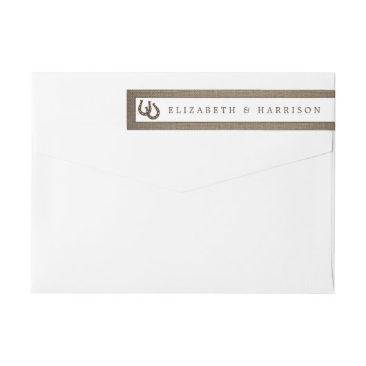 Hoefijzer van het rustige land op de bruiloft (Achterkant)